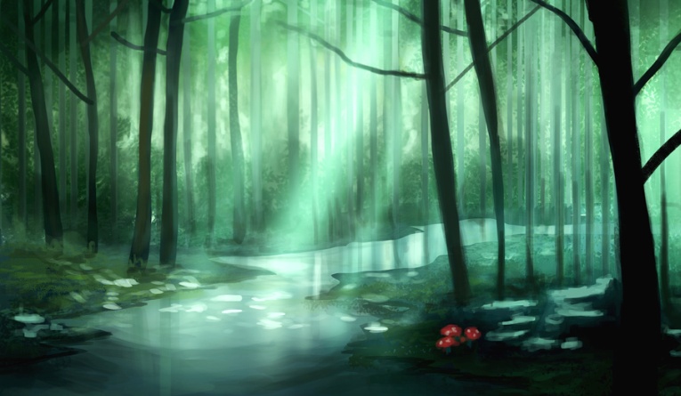 a random forest scene