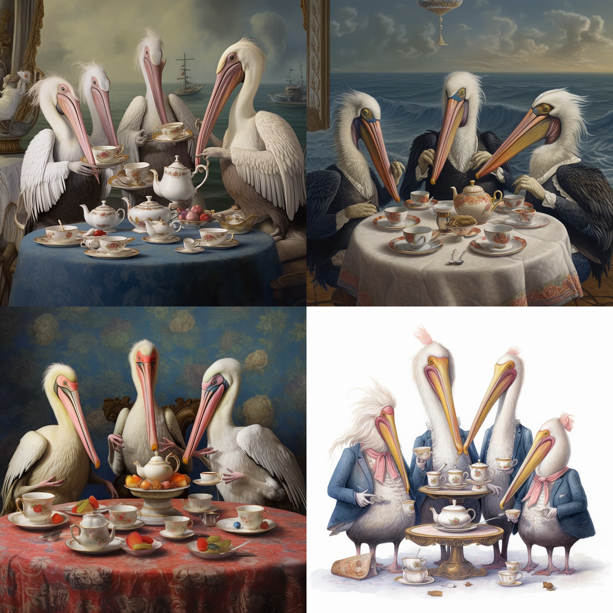 Pelican tea party